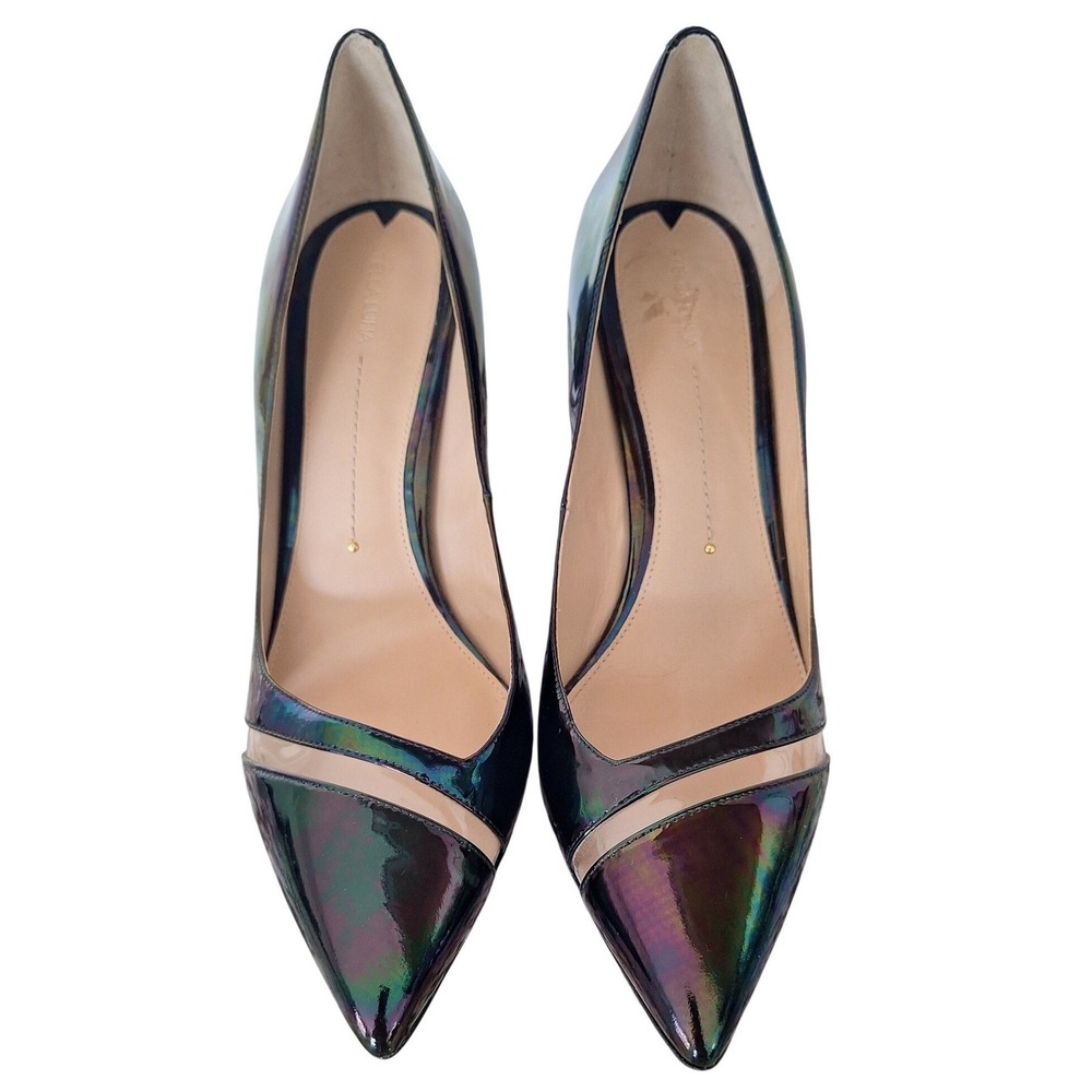 Stella Luna Black Metallic iridescent Patent leather Heels Size 40